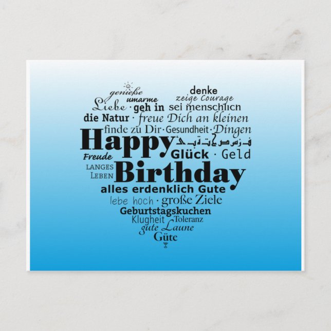 Carte Postale Joyeux Anniversaire (Devant)