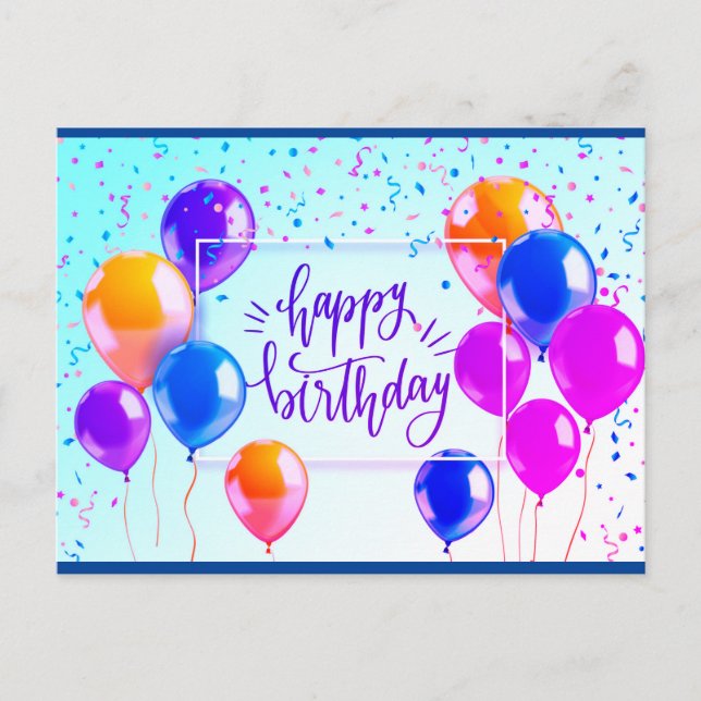 Carte Postale Joyeux anniversaire (Devant)