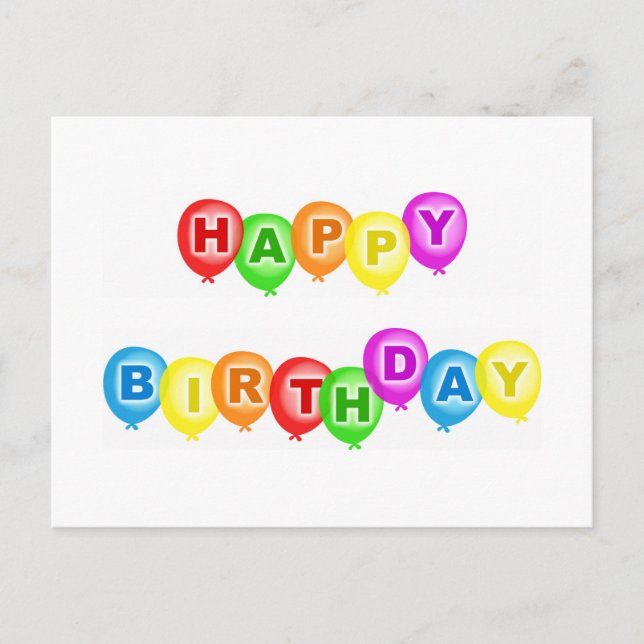 Carte Postale Joyeux anniversaire (Devant)