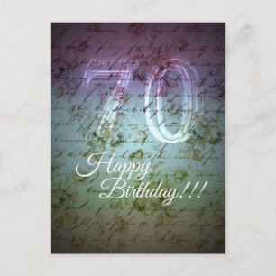 Carte Postale Joyeux Anniversaire!!! 70 ans