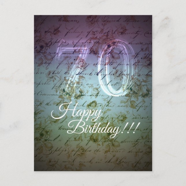 Carte Postale Joyeux Anniversaire!!! 70 ans (Devant)