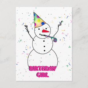 Cartes Bonhomme Neige D Anniversaire Zazzle Fr