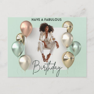 Carte Postale Joyeux Anniversaire À Toi Sista Mélanine Reine Noi