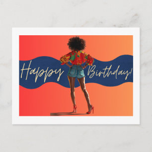 Carte Postale Joyeux Anniversaire À Toi Sista Mélanine Reine Noi