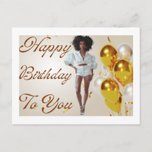Carte Postale Joyeux Anniversaire À Toi Sista Mélanine Reine Noi