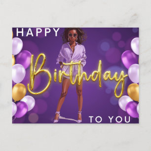 Carte Postale Joyeux Anniversaire À Toi Sista Mélanine Reine Noi