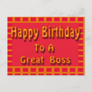 Carte Postale Joyeux anniversaire à un grand patron