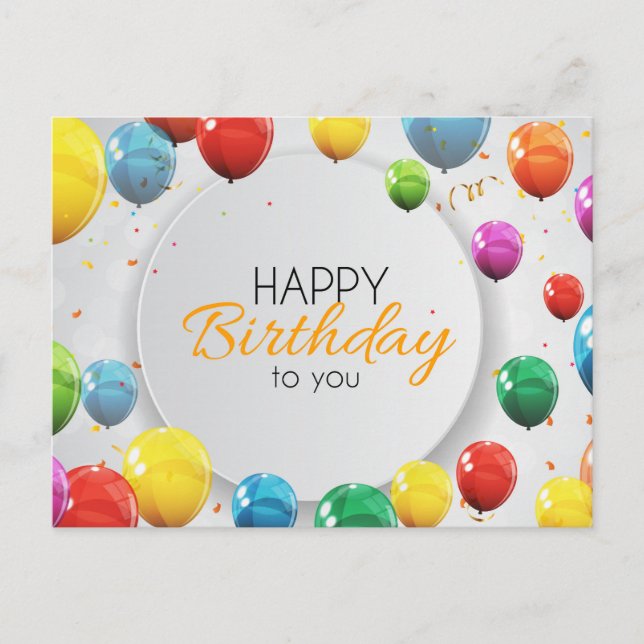 Carte Postale Joyeux Anniversaire à Vous (Devant)