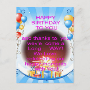 Carte Postale Joyeux anniversaire à vous Art Imprimer