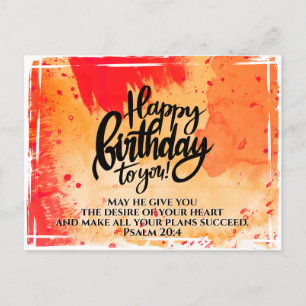 Carte Postale Joyeux anniversaire à vous Bible Verse