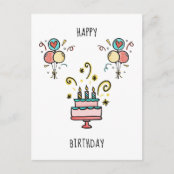 Carte Postale Allemand Joyeux Anniversaire Alles Gute Zazzle Fr