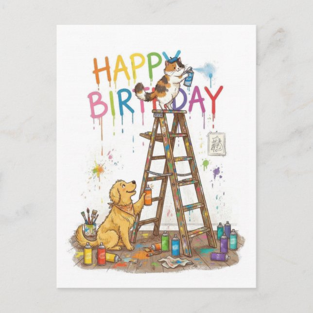 Carte Postale Joyeux Anniversaire Amusant (Devant)