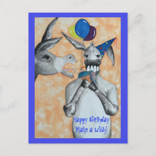 Carte Postale Joyeux Anniversaire Âne