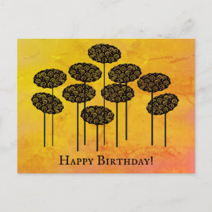 Carte Postale Joyeux Anniversaire Arbres d'Automne