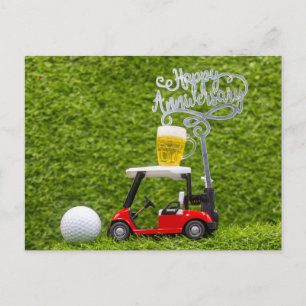 Carte Postale Joyeux anniversaire au golfeur
