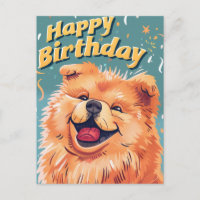 Joyeux anniversaire au mignon Chow Chow