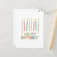 Joyeux Anniversaire avec Bougies allumées