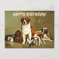 Joyeux Anniversaire avec Illustration de Chiens Vi