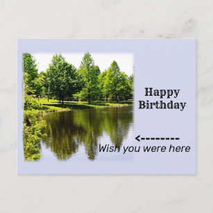 Carte Postale Joyeux anniversaire, avec la photo de Fishing Pond
