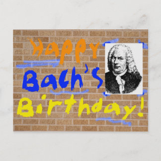 Carte Postale Joyeux anniversaire, Bach