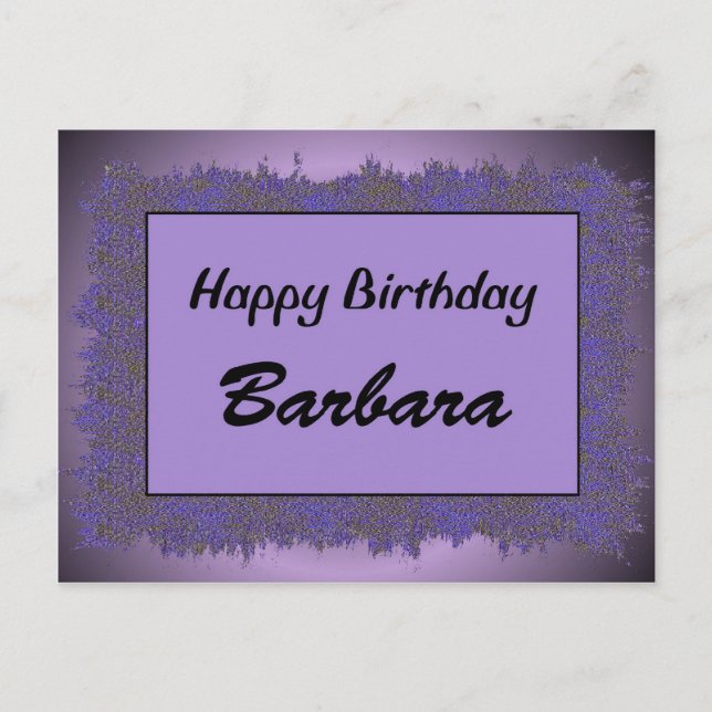 Carte Postale Joyeux anniversaire Barbara (Devant)