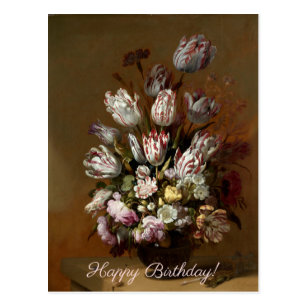 Carte Postale Joyeux Anniversaire Beaux Arts Neerlandais Zazzle Fr