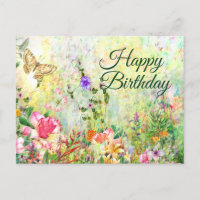 Joyeux Anniversaire Beaux Fleurs de Jardin à l'Aqu