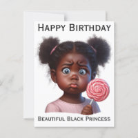 Joyeux anniversaire, belle fille, princesse noire