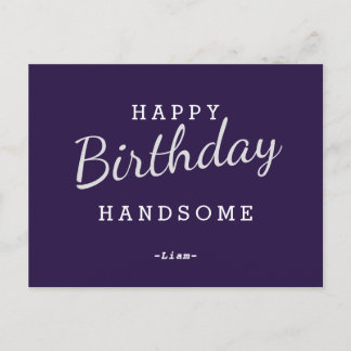 Carte Postale Joyeux Anniversaire belle violet Anniversaire Cart