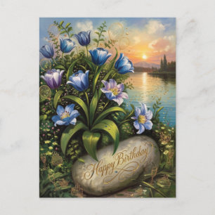 Carte Postale Joyeux Anniversaire Blue Lily Lakeside Greeting