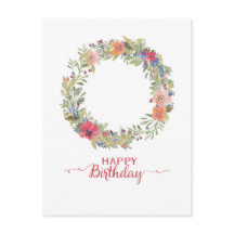 Joyeux anniversaire Blumenkranz Aquarell