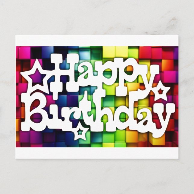 Carte Postale Joyeux Anniversaire - Bon Anniversaire (Devant)