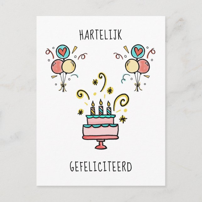 Carte Postale Joyeux Anniversaire | Bon Anniversaire (Devant)