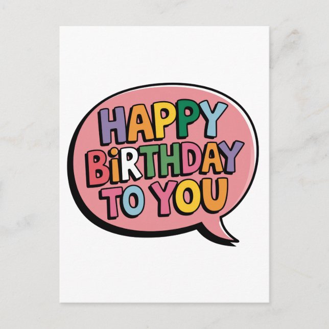 Carte Postale Joyeux Anniversaire Bulle (Devant)