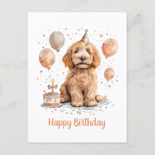 Carte Postale Joyeux Anniversaire Cake d'anniversaire de chien G
