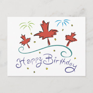 Joyeux Anniversaire Canada Cartes Postales Pas De Quantite Minimum Zazzle