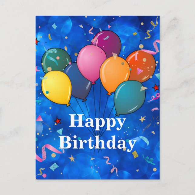 Carte Postale "Joyeux Anniversaire," Célébration,  (Devant)