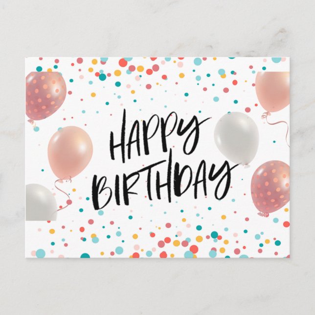 Carte Postale Joyeux anniversaire célébration (Devant)