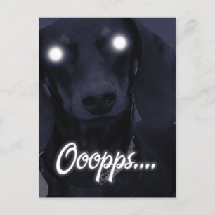 Carte Postale Joyeux Anniversaire - Chandelles à tiques - Dachsh