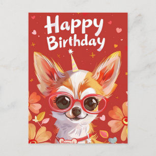 Carte Postale Joyeux anniversaire Chihuahua 