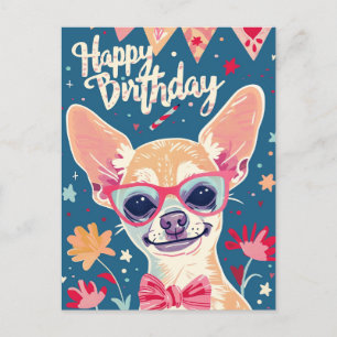 Carte Postale Joyeux anniversaire Chihuahua 