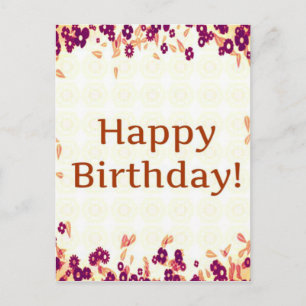Carte Postale Joyeux anniversaire coloré