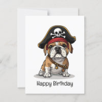 Joyeux Anniversaire Crâne de Bouledogue Anglais Pi