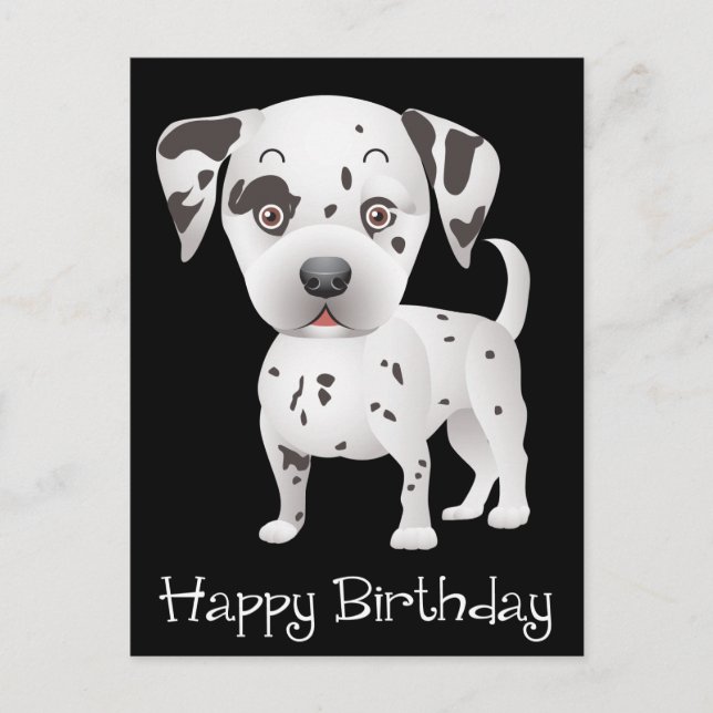 Carte Postale Joyeux anniversaire Dalmatien Chien Chien Chien No (Devant)