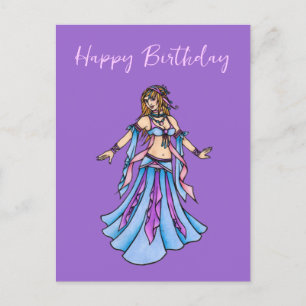 Carte Postale Joyeux Anniversaire Danseuse du Ventre