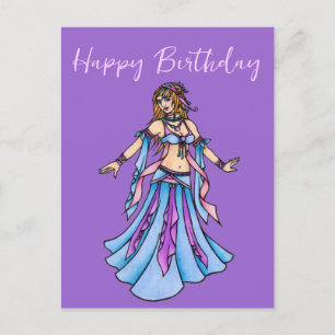 Carte Postale Joyeux Anniversaire Danseuse du Ventre