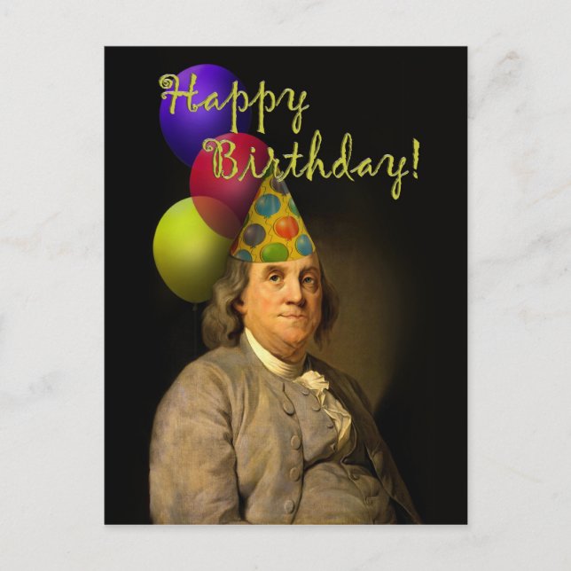 Carte Postale Joyeux Anniversaire De Ben Franklin (Devant)