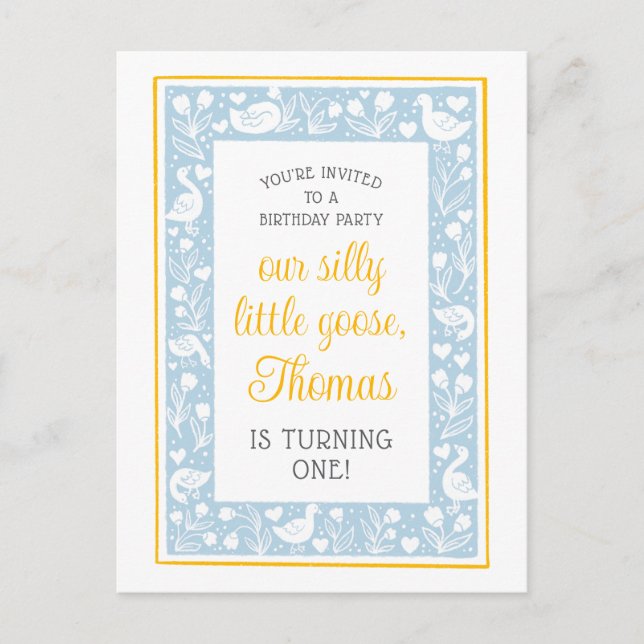 Carte Postale Joyeux Anniversaire de Canard Fou de Campagne Mign (Devant)