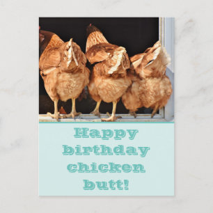 Carte Postale Joyeux Anniversaire de Cul de Poulet Drôle