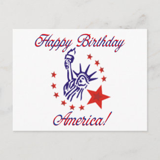 Carte Postale Joyeux anniversaire de l'Amérique